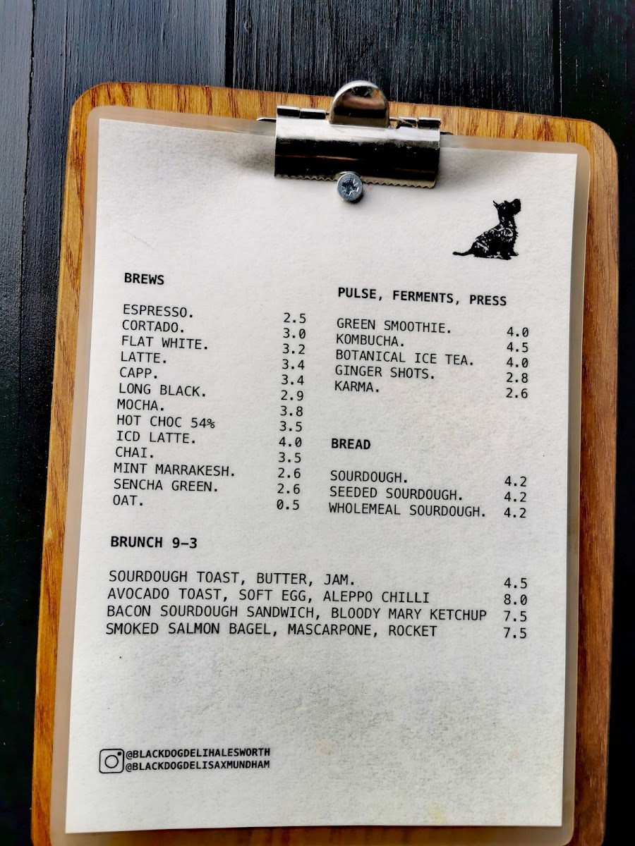Black Dog Deli Saxmundham Photo Menu 1