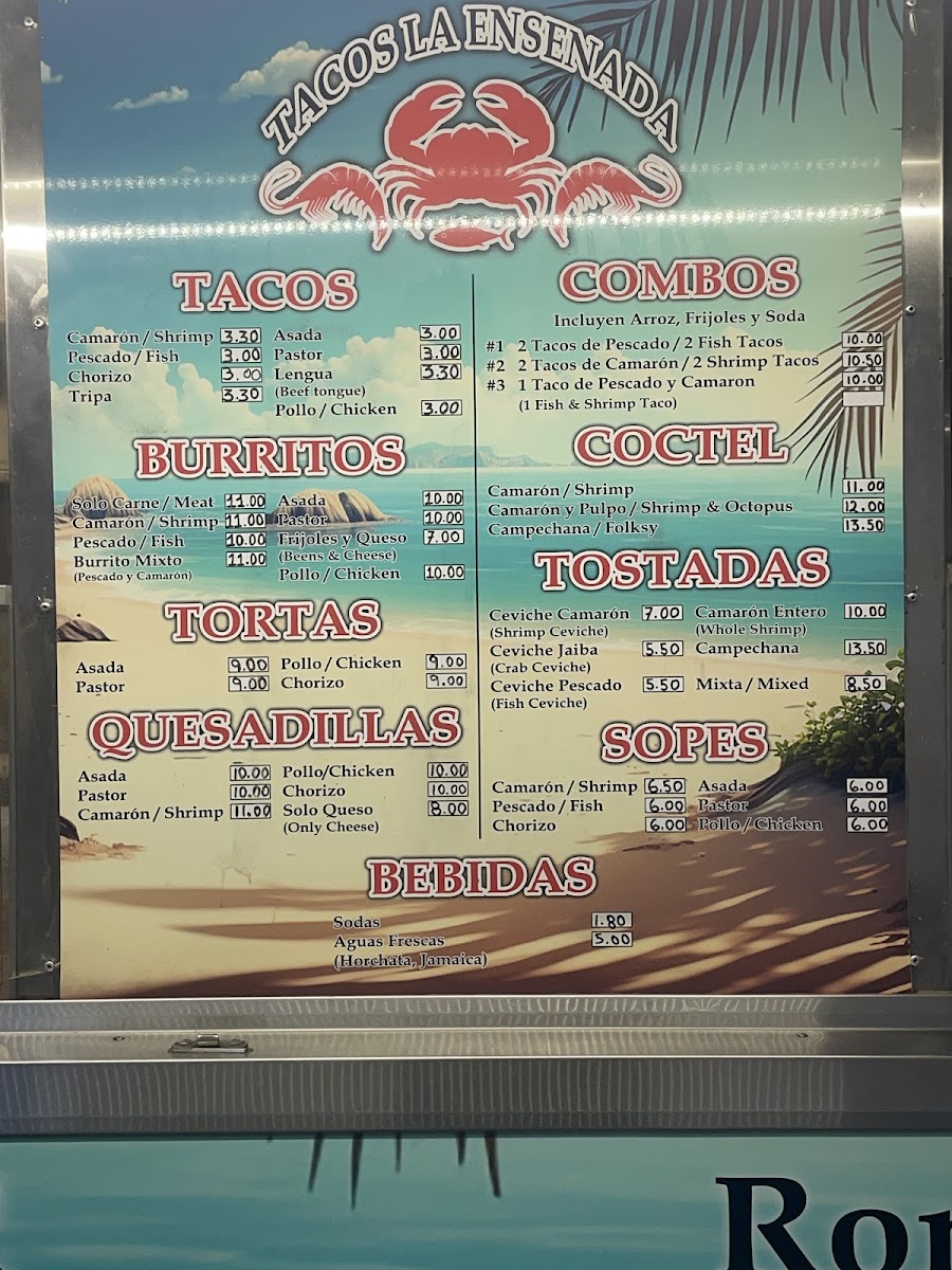 Tacos La Ensenada Photo Menu 1