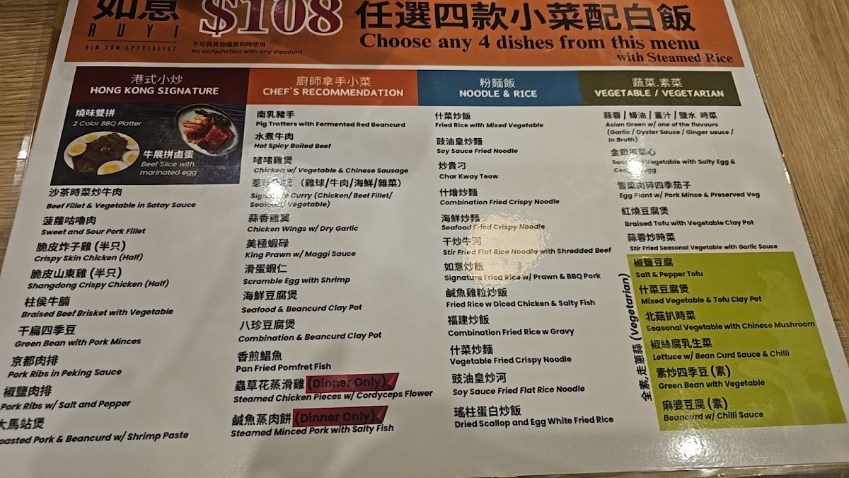 Ru Yi Dim Sum Photo Menu 7
