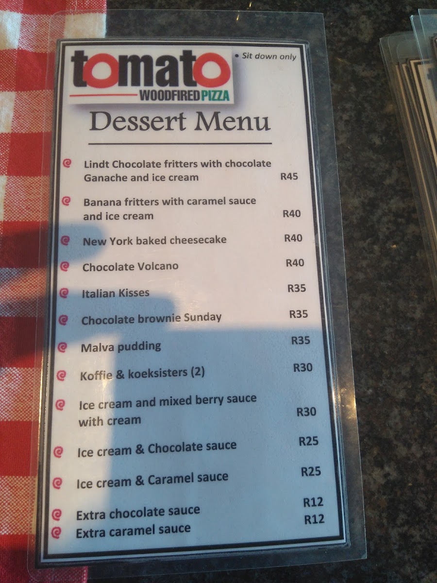 TOMATO WOODFIRED PIZZA Photo Menu 5
