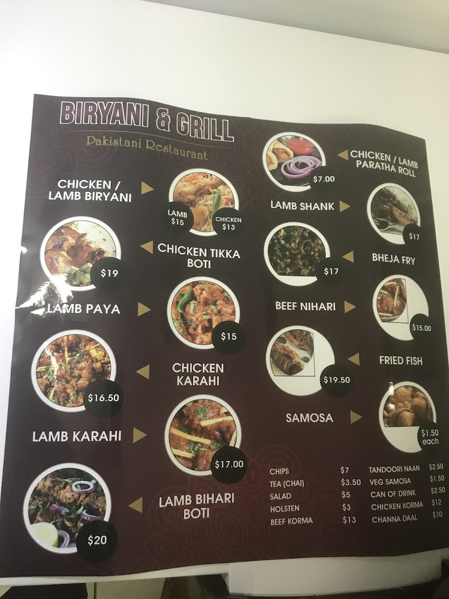 Biryani & Grill Photo Menu 1