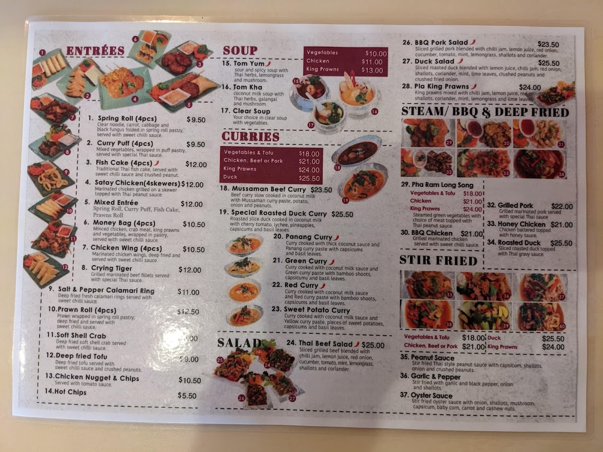 Talay Thai Restaurant Photo Menu 2