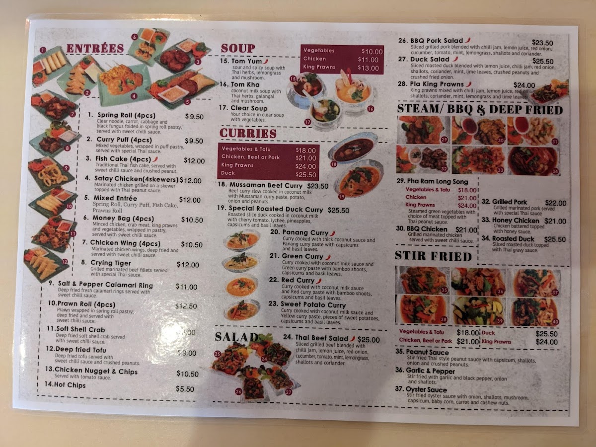 Talay Thai Restaurant Photo Menu 3