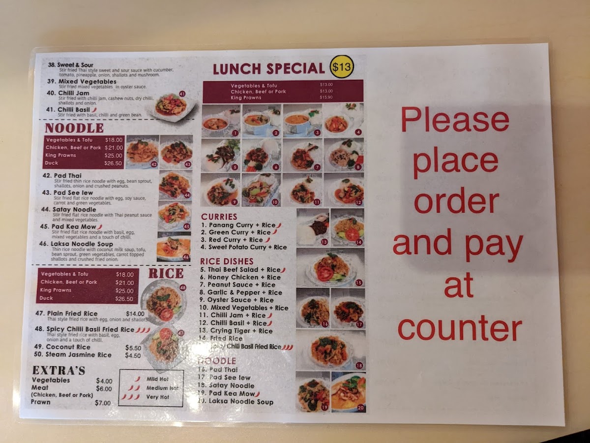 Talay Thai Restaurant Photo Menu 4