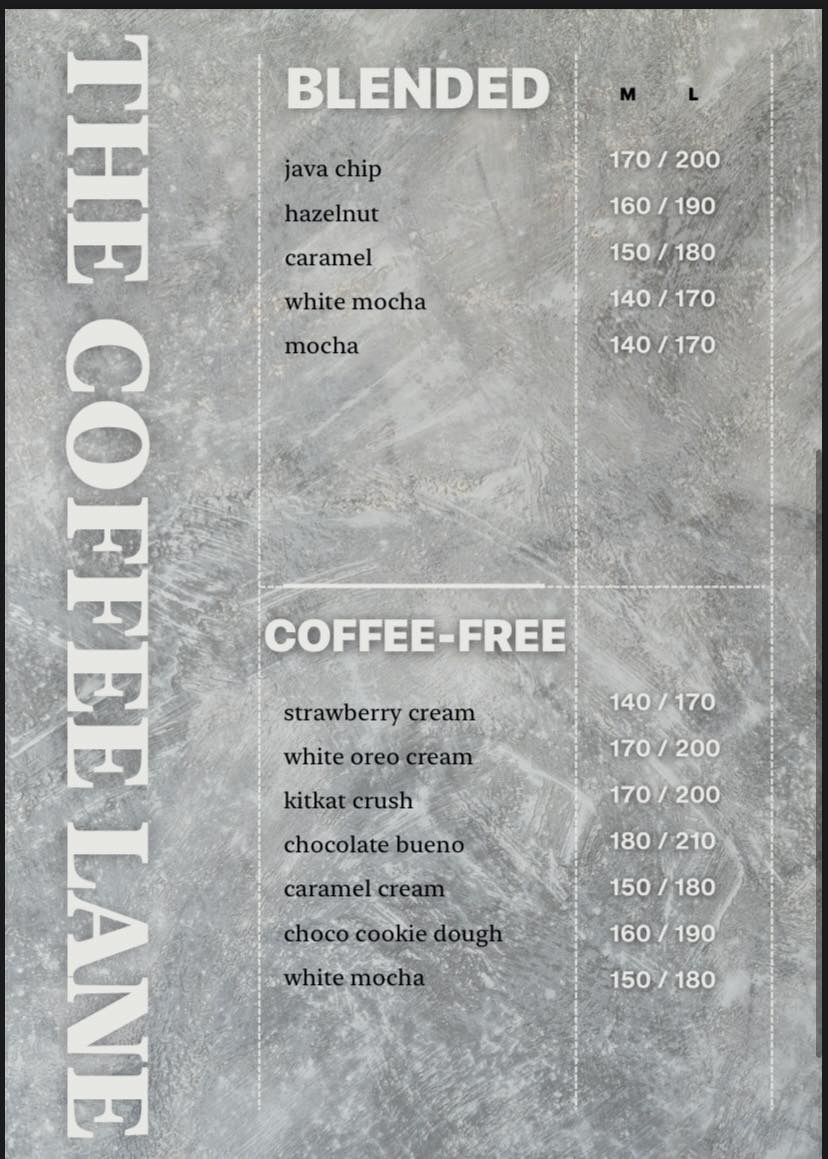 The Coffee Lane Photo Menu 3