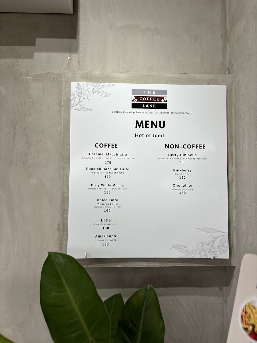 The Coffee Lane Photo Menu 5