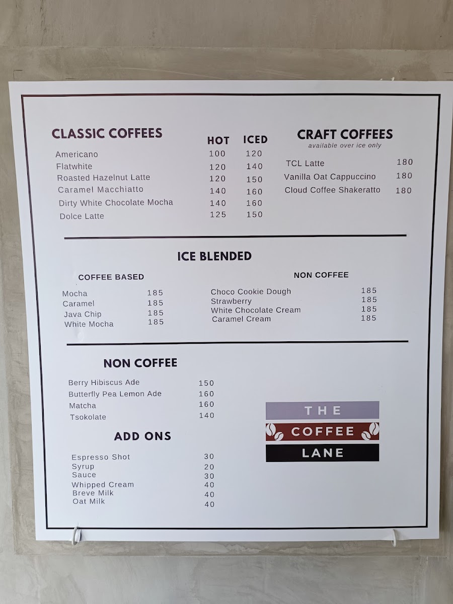 The Coffee Lane Photo Menu 6