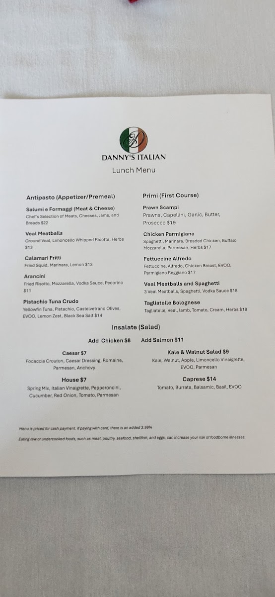 Danny’s Italian Photo Menu 7