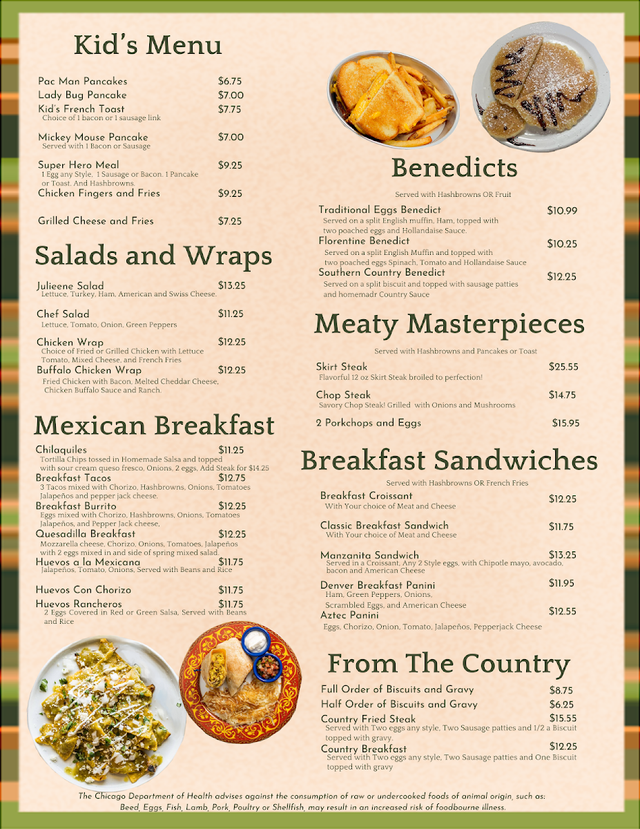 Green Apple Pancake House Photo Menu 3