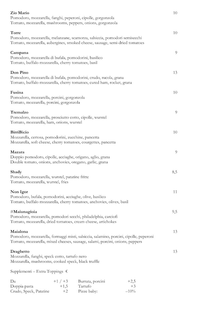 Osteria La Torre Photo Menu 1