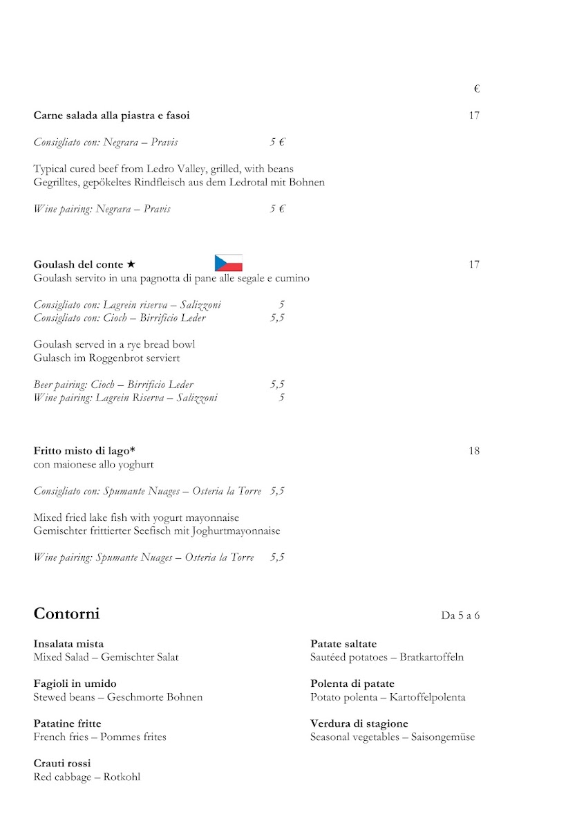 Osteria La Torre Photo Menu 5