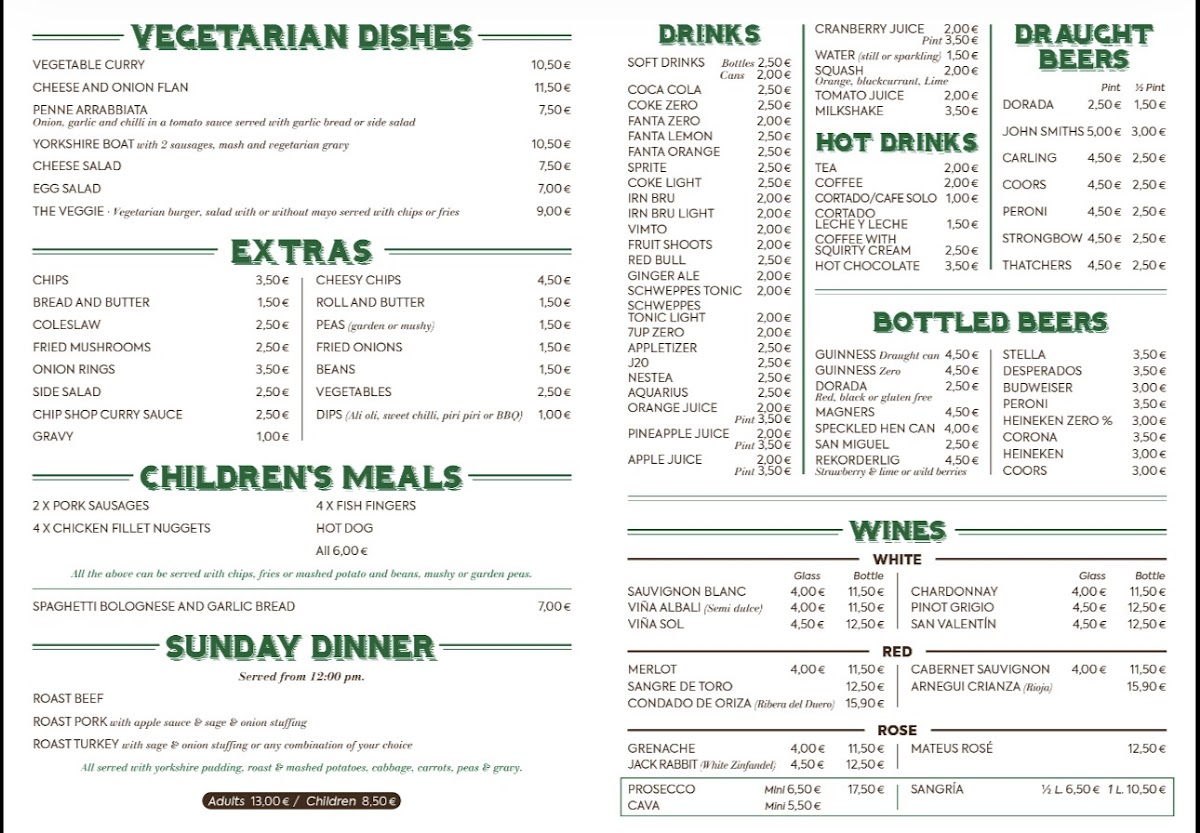 The Sun Inn Photo Menu 2