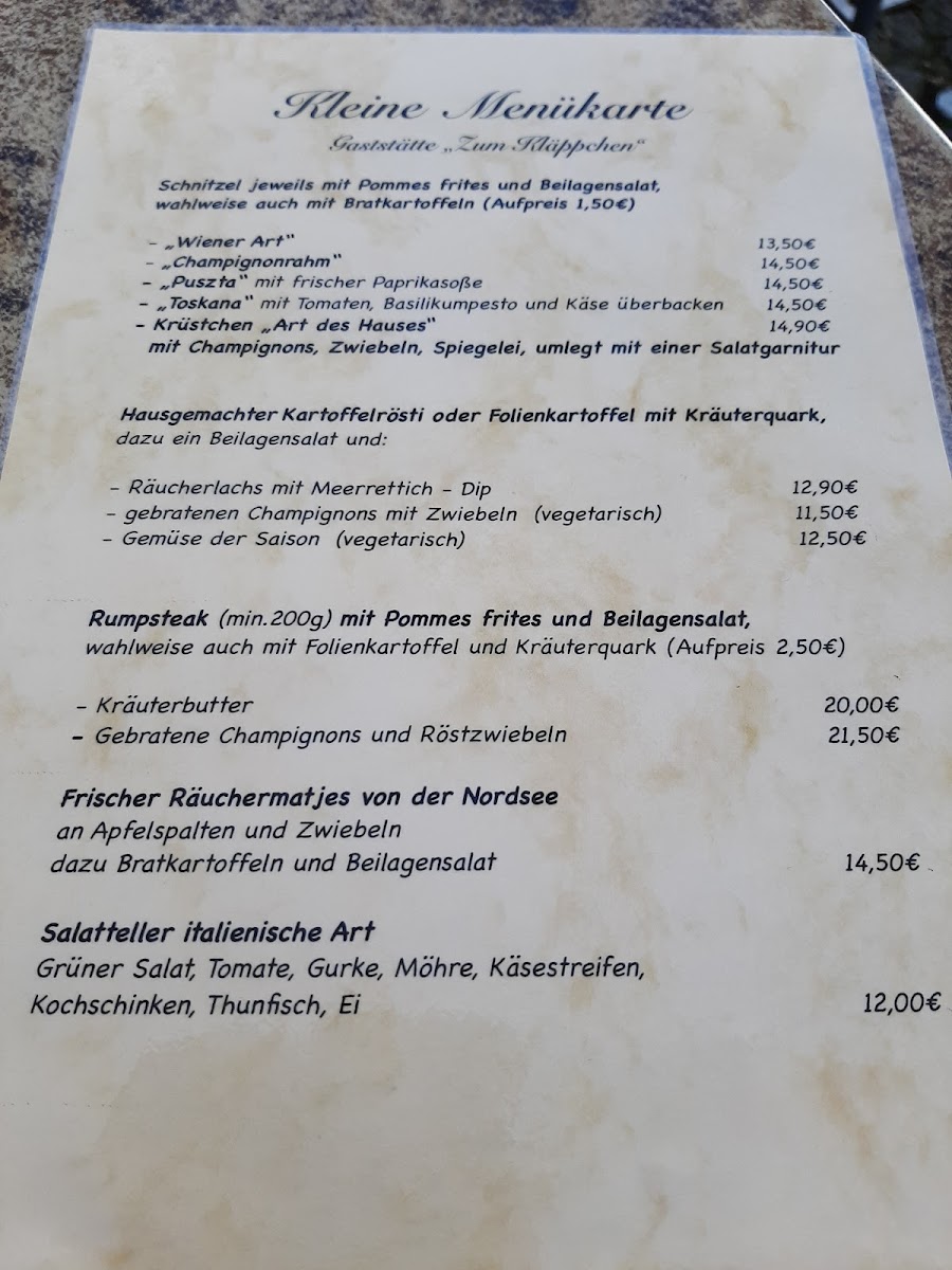 Gaststätte Zum Kläppchen Photo Menu 1
