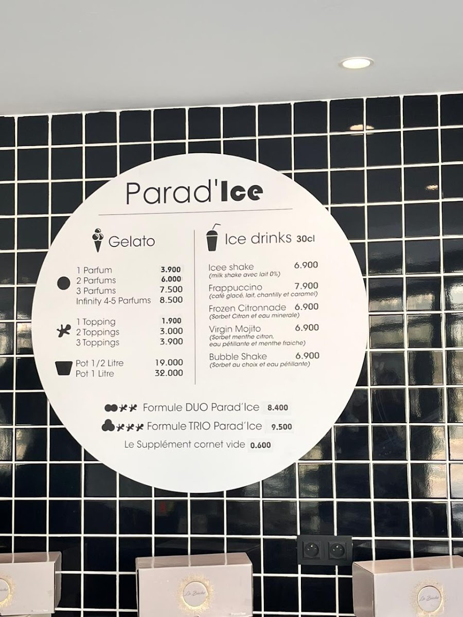 Parad'ice Sousse Photo Menu 3