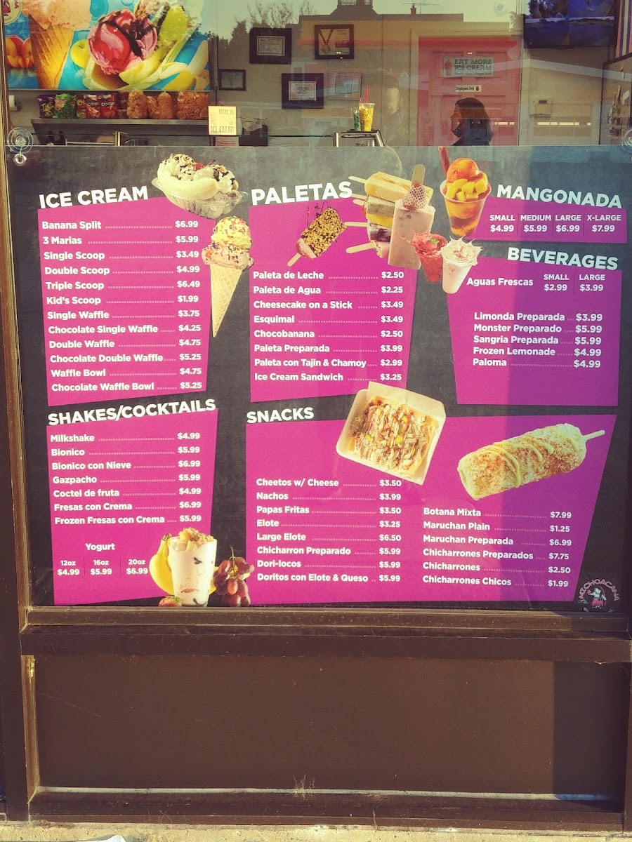 La Michoacana Ice Cream Bar Photo Menu 1