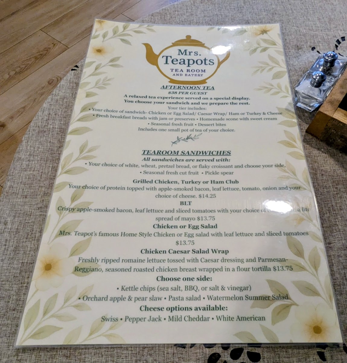 Mrs. Teapots Tearoom and Eatery Photo Menu 9