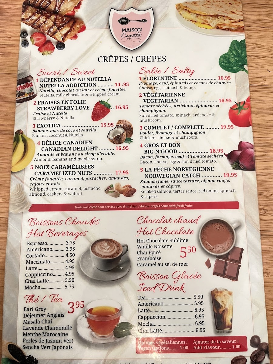 Crêperie Maison Bagatelle Photo Menu 2