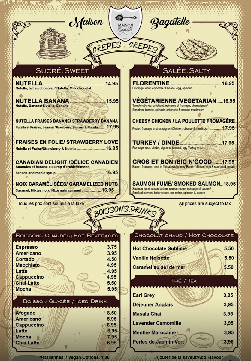 Crêperie Maison Bagatelle Photo Menu 3