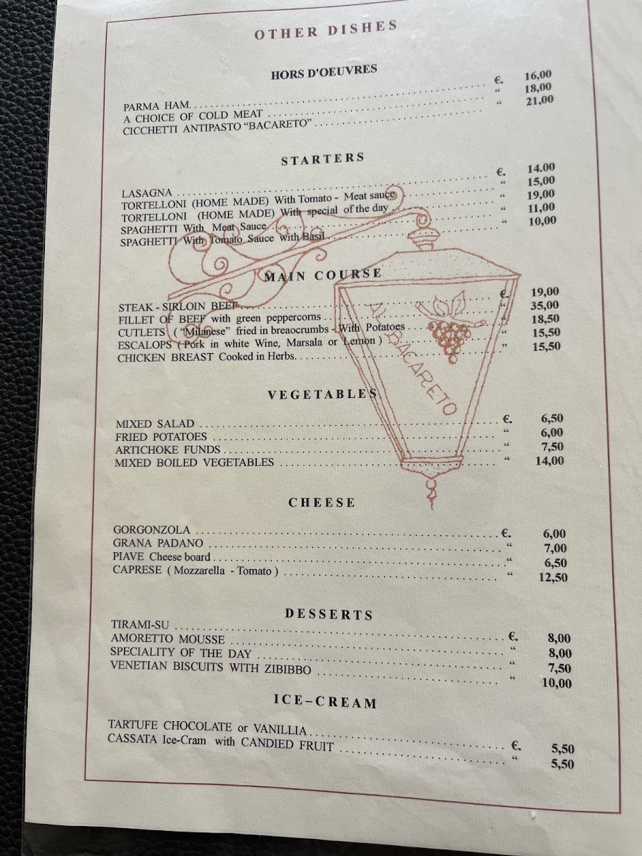 Osteria Al Bacareto Photo Menu 4