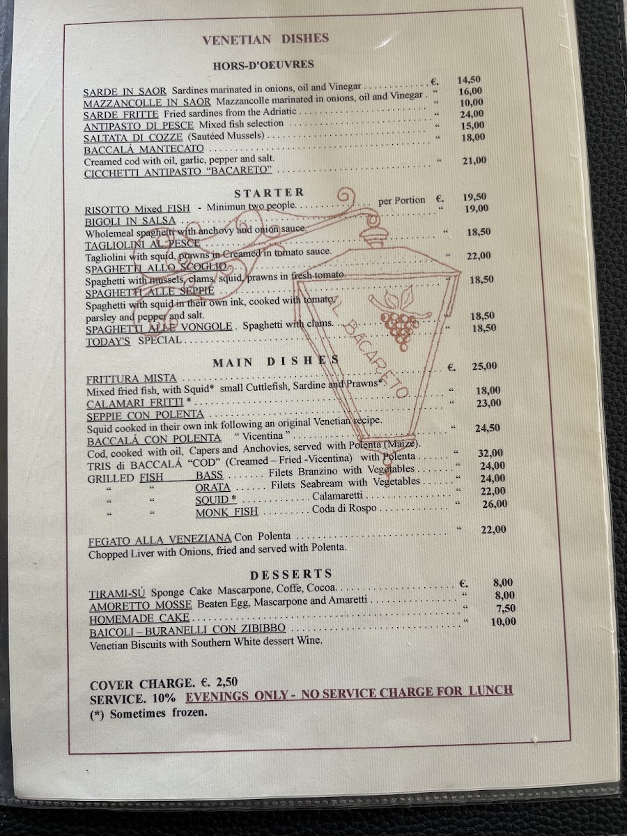 Osteria Al Bacareto Photo Menu 5