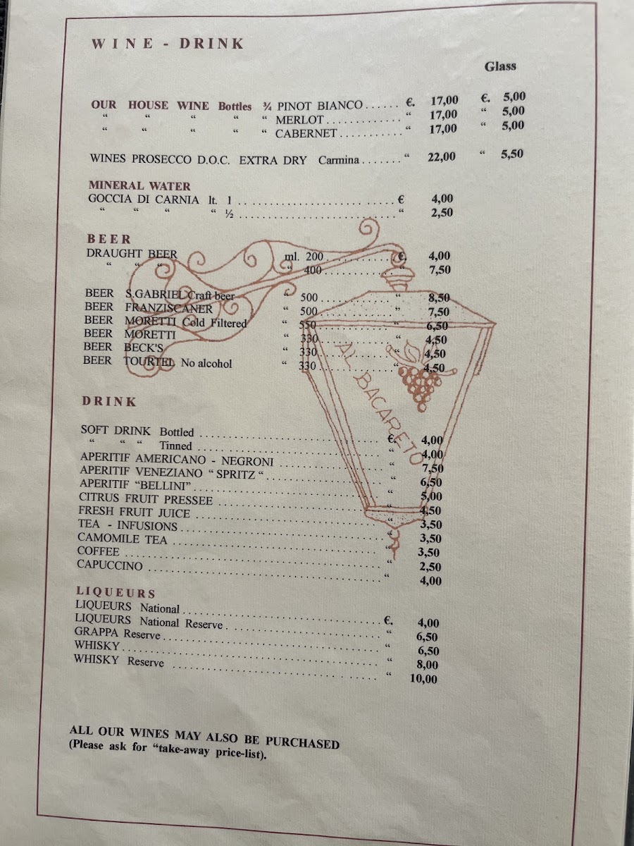 Osteria Al Bacareto Photo Menu 6