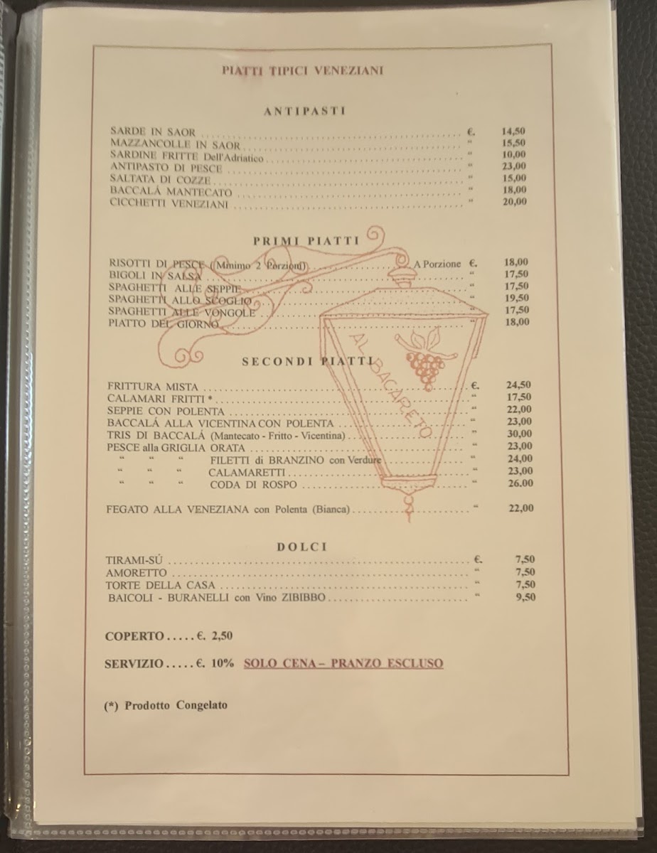 Osteria Al Bacareto Photo Menu 7