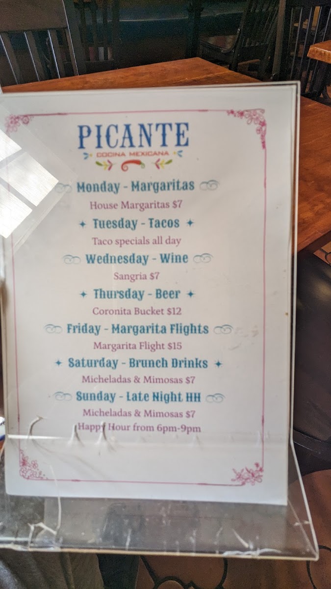 Picante Annapolis Photo Menu 6