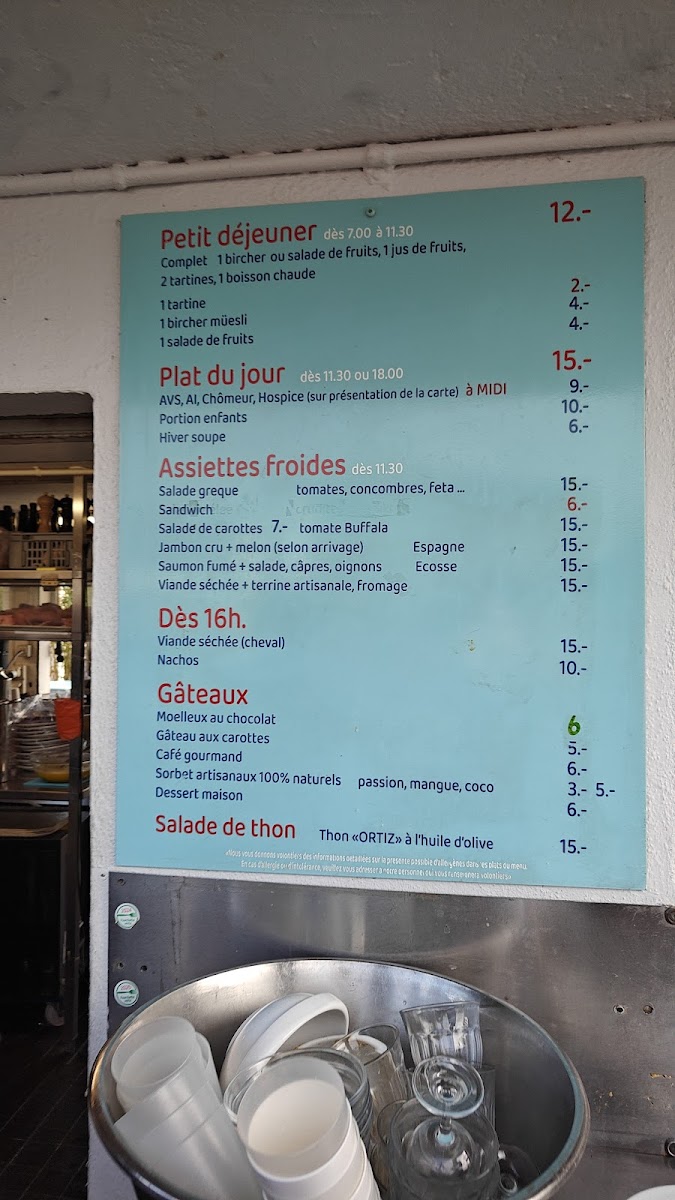 Buvette des Bains Photo Menu 3
