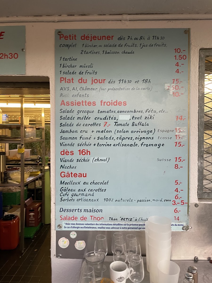 Buvette des Bains Photo Menu 9