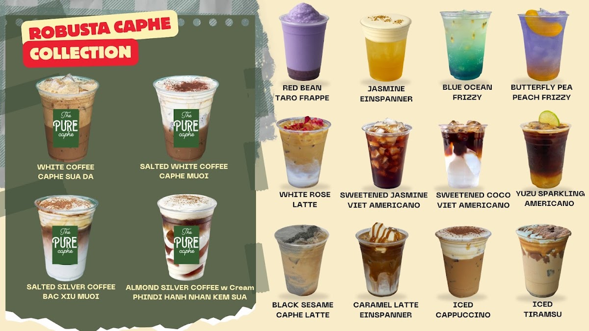 The Pure Caphe Photo Menu 2