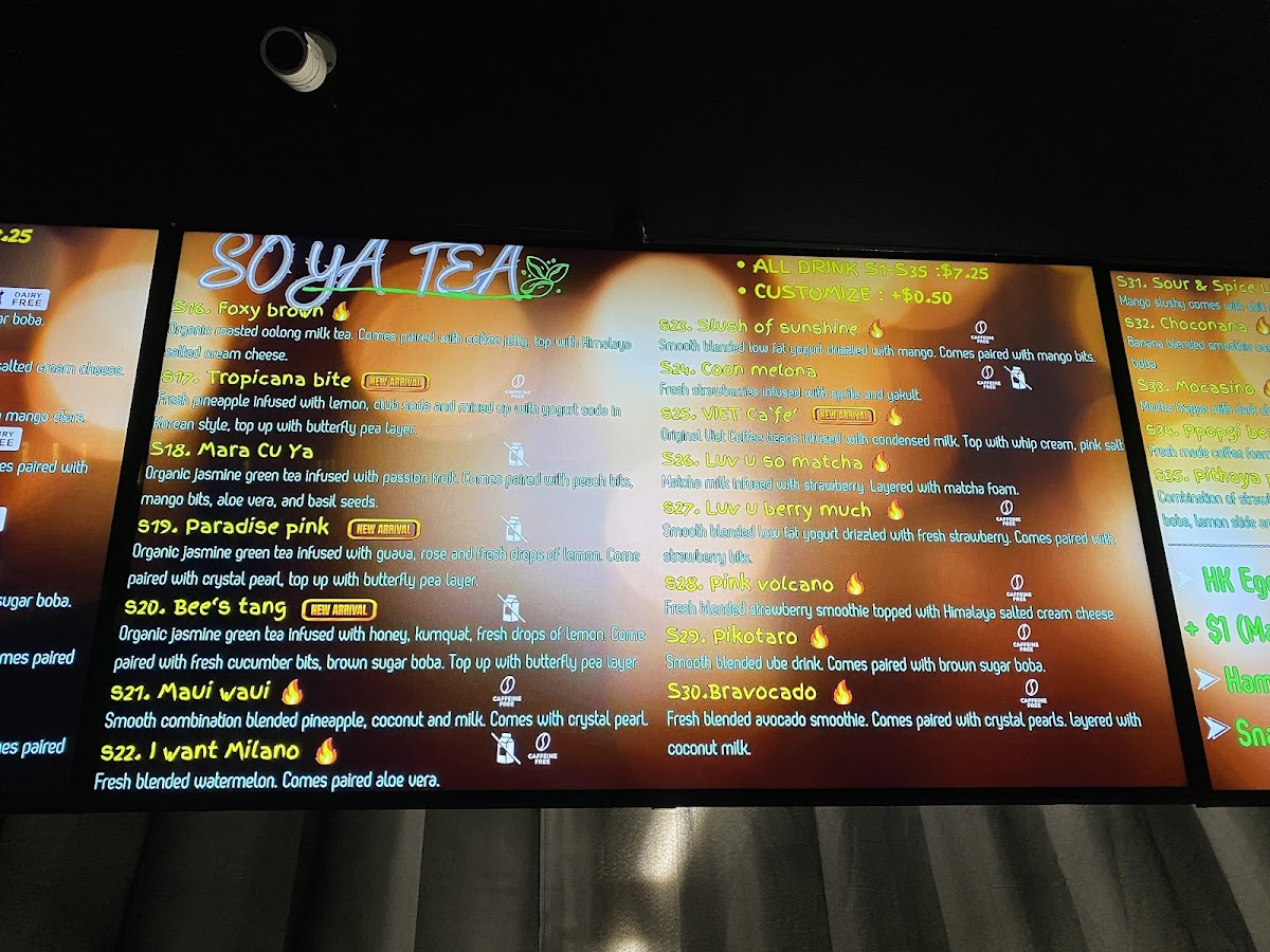 SOYA TEA LOUNGE Photo Menu 2