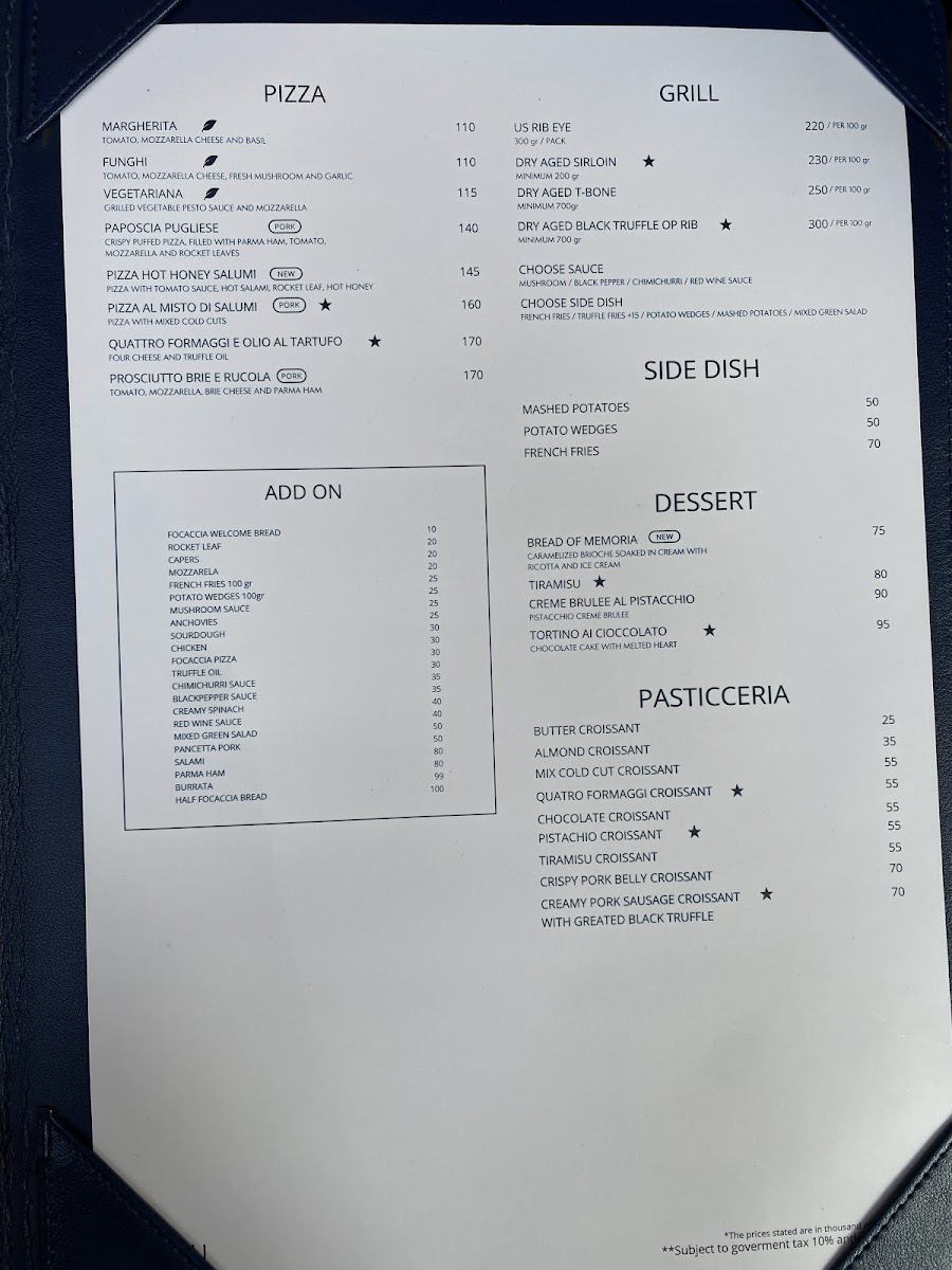 Alba Ristorante Surabaya Photo Menu 1