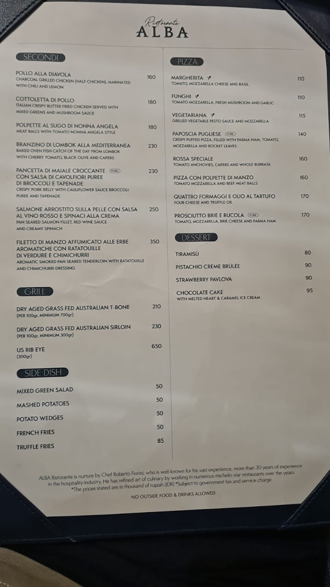 Alba Ristorante Surabaya Photo Menu 3