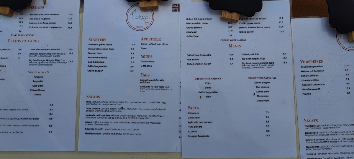 Restaurante Malgrat Playa Photo Menu 3