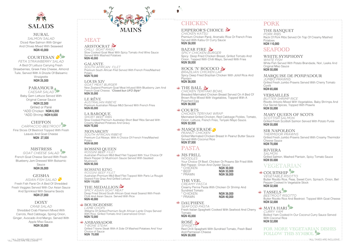Rococo Restaurant, Lounge & Music Hall Photo Menu 4