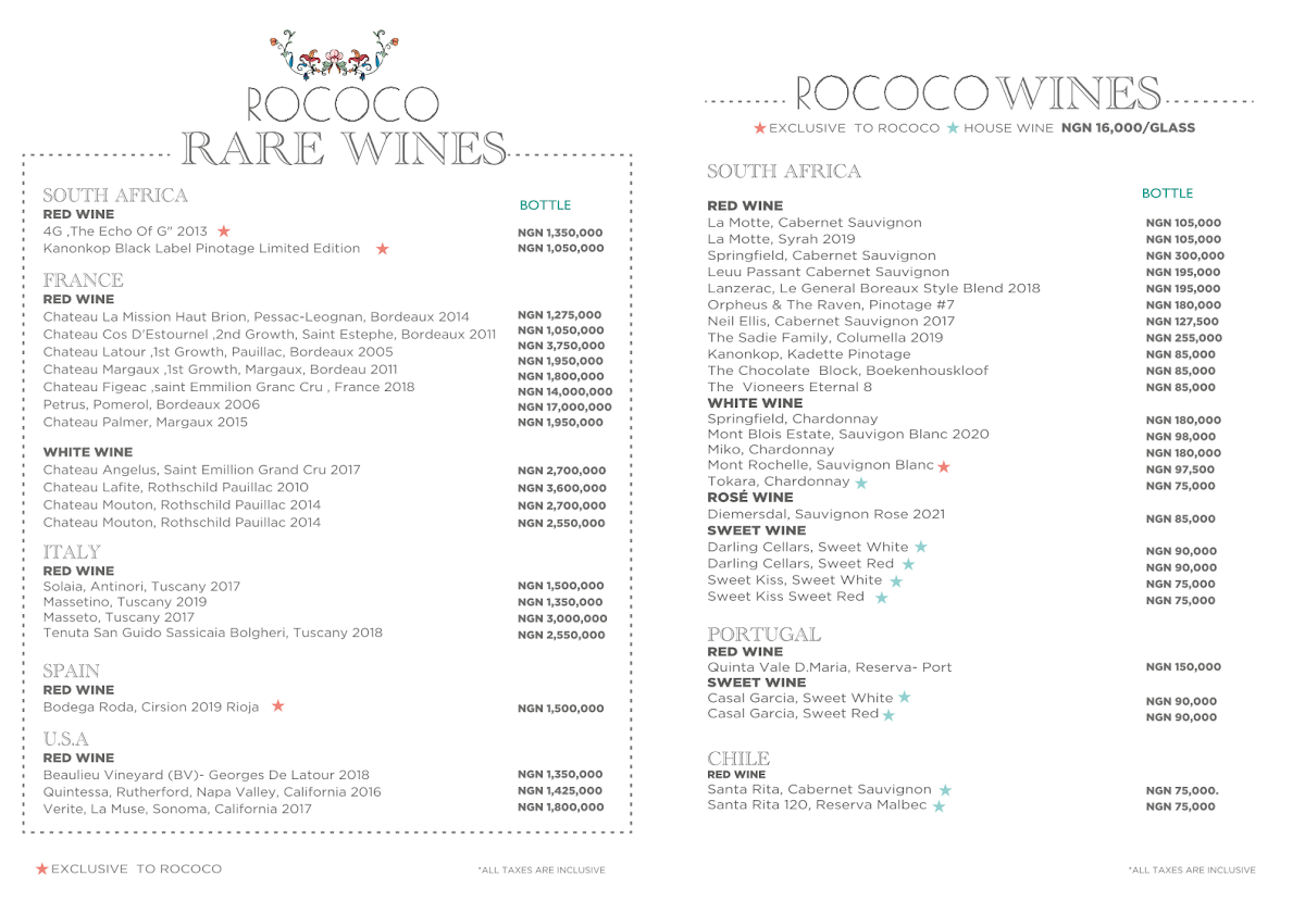 Rococo Restaurant, Lounge & Music Hall Photo Menu 8