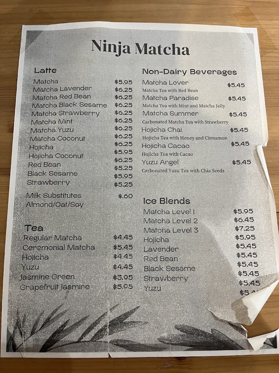 Ninja Matcha Photo Menu 10