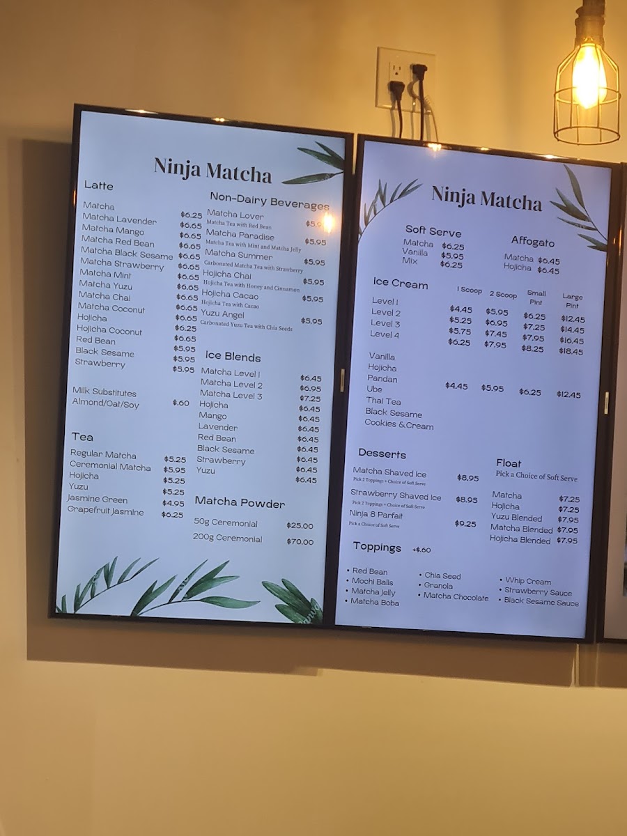 Ninja Matcha Photo Menu 3