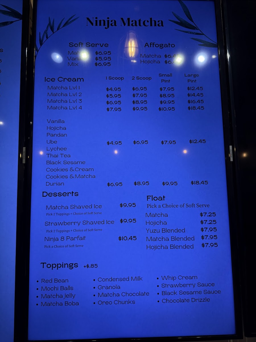 Ninja Matcha Photo Menu 5
