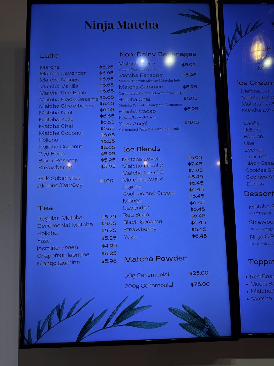 Ninja Matcha Photo Menu 8
