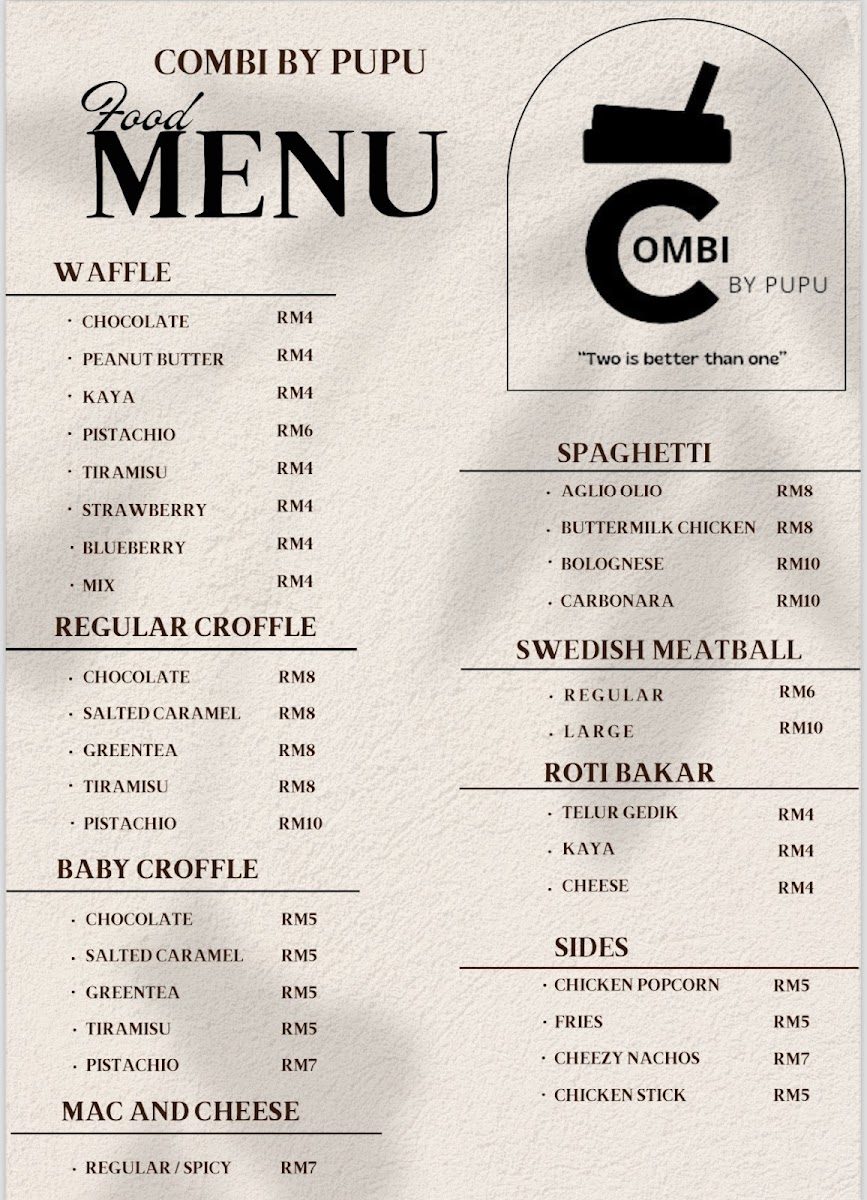 Combi By Pupu Cafe Photo Menu 2