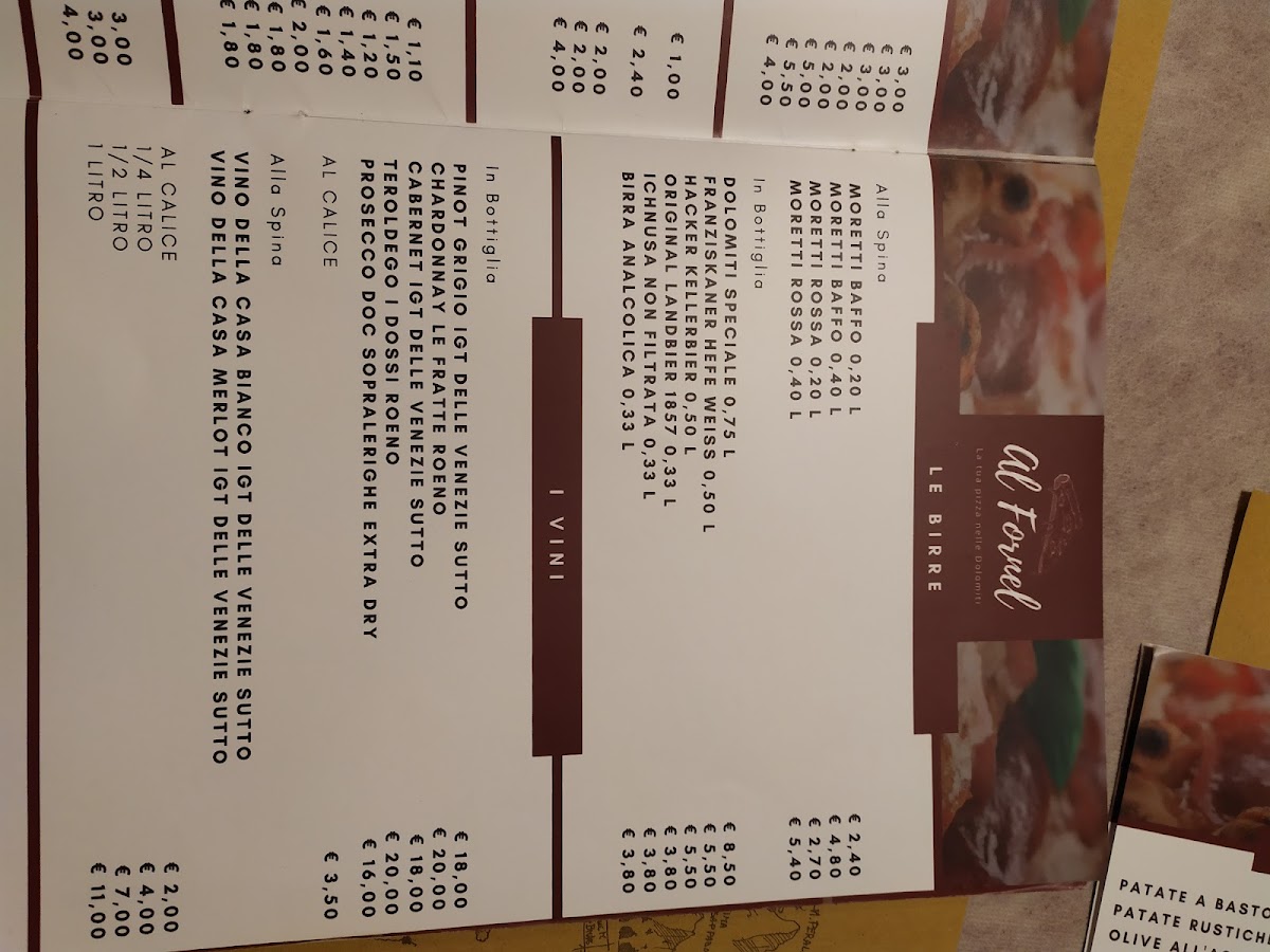 Pizzeria Al Fornel Photo Menu 3
