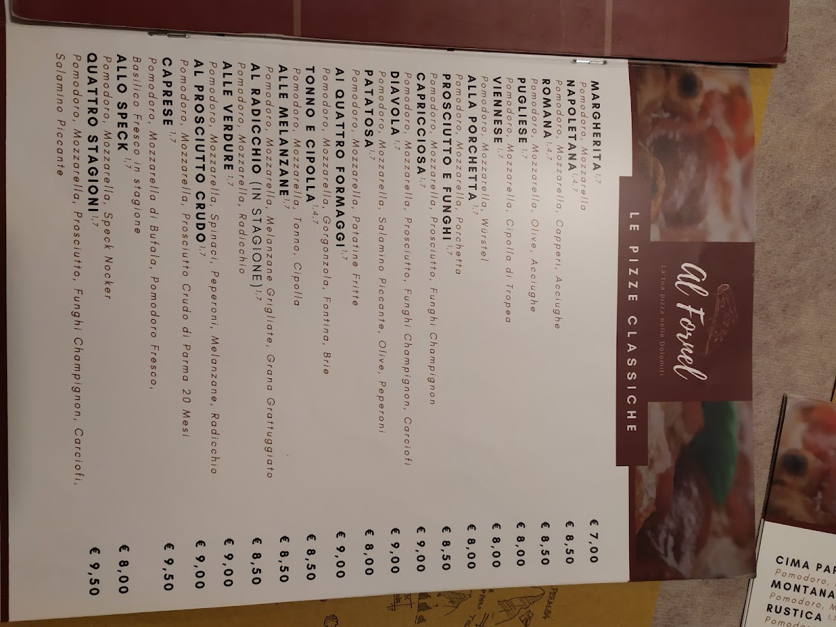 Pizzeria Al Fornel Photo Menu 4