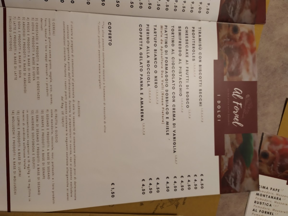 Pizzeria Al Fornel Photo Menu 5