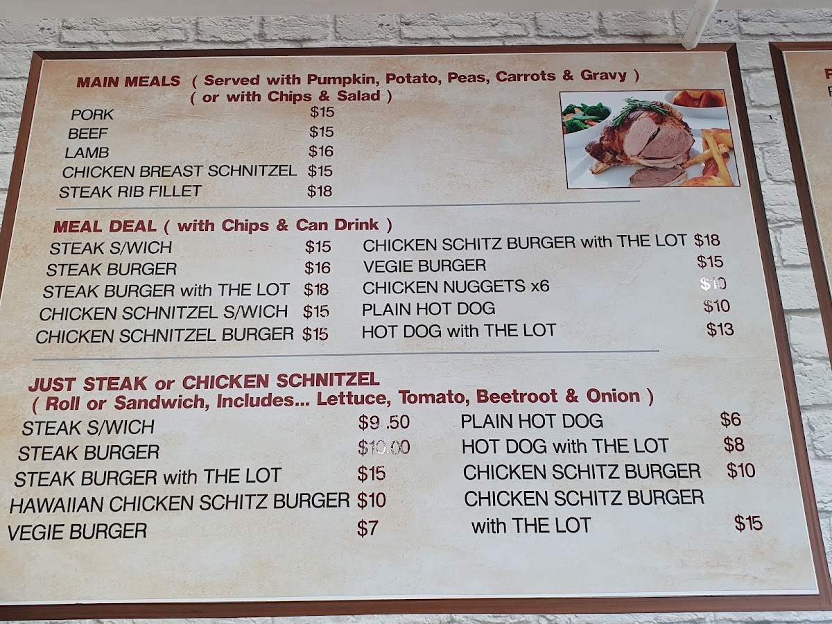 Crestwood Carvery and Cafe Photo Menu 1