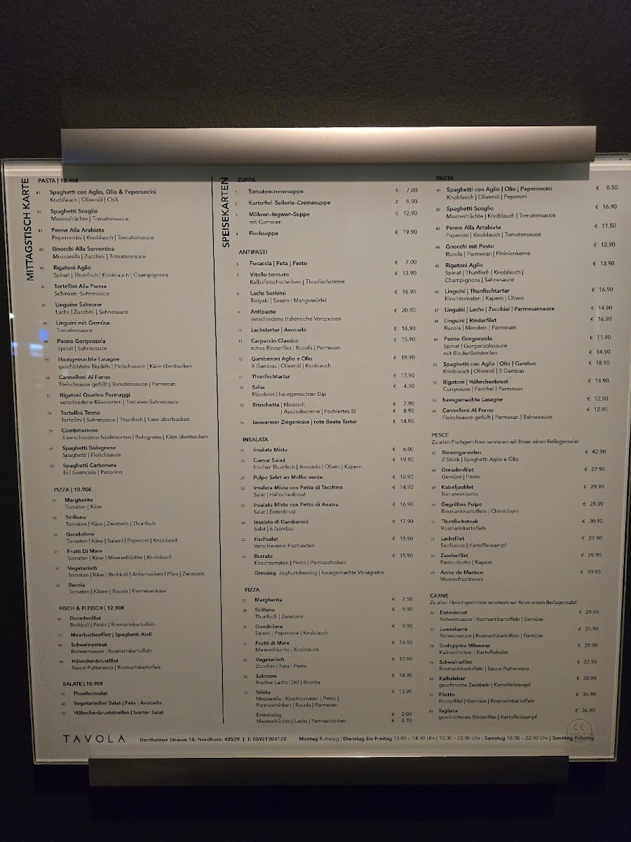 Ristorante Tavola Photo Menu 1