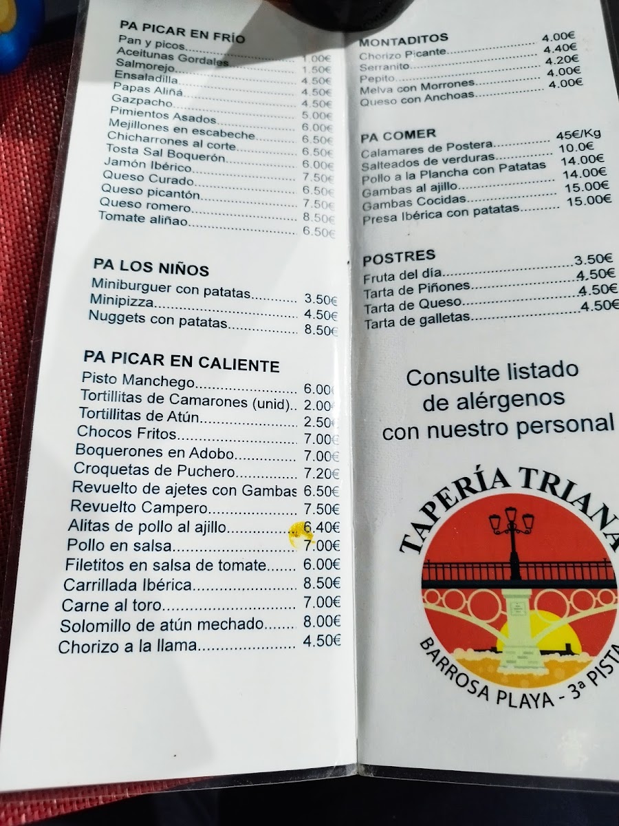 Tapería Triana Photo Menu 1