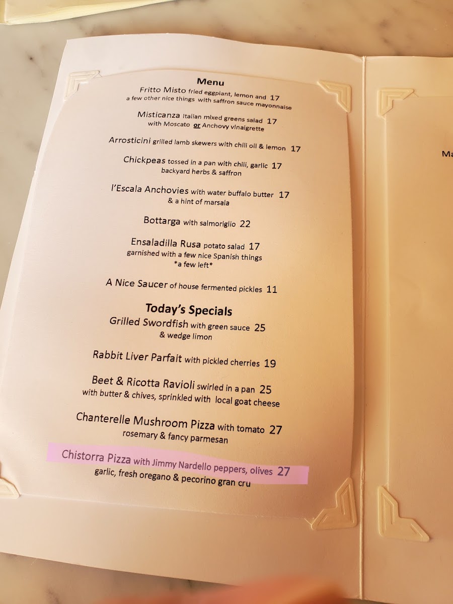 Bar del Monte Photo Menu 2