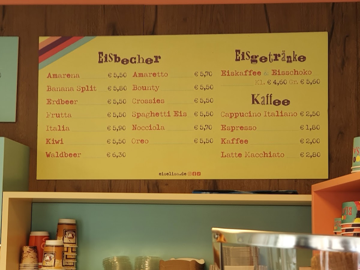Eis Elisa Photo Menu 1