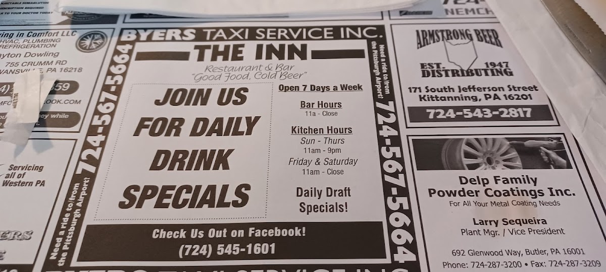 The Inn Restaurant & Bar Photo Menu 3
